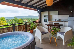 F2 Ixora - spa - piscine - vue mer - 9 min de la plage - Ti Zwézo Paradi